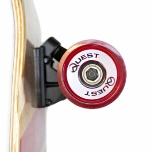 This is the wheel of the Ultra Cruiser Red 44 Longboard.