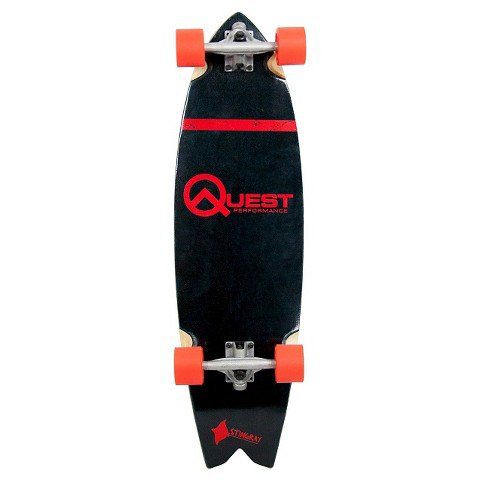 Quest Stingray, 34.5″ Complete Red Skateboard