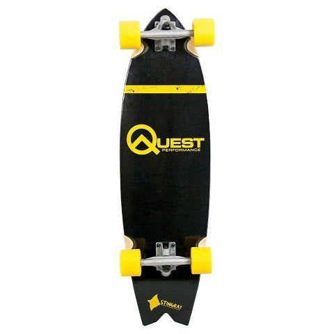 Quest Stingray Complete Cruiser Skateboard, 34.5″ Gold